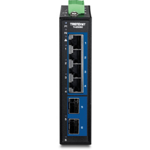TRENDnet TI-G5062 6-Port Managed 2.5 Gigabit Ethernet Switch, 2x 10G SFP+ ports, DIN-rail or wall mount